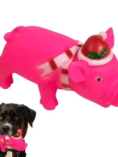 Squeaky Pig Dog Toy Durable Rubber Pig Squeaker Dog Puppy Chew Toys Latex Interactive Cute Toy For Small Medium Large Dogs