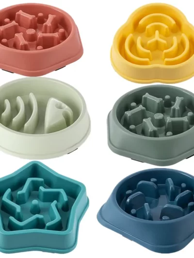Pet Cat Dog Slow Food Bowl