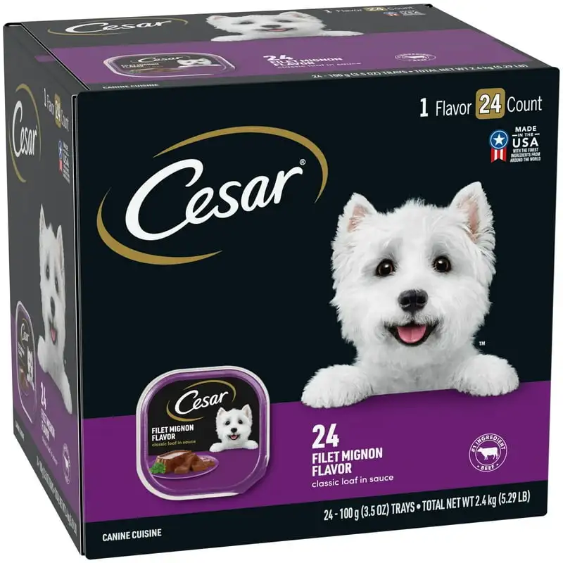 Wet Dog Food Classic Loaf in Sauce Filet Mignon Flavor Multipack (24) 3.5 oz. Easy Peel Trays - Image 5