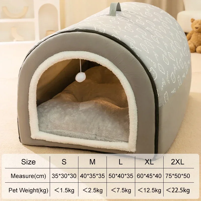 Big Dog Kennel Warm Winter Dog House Mat Detachable Washable Dogs Bed Nest Deep Sleep Tent for Medium Large Dogs House Supplies - Image 8