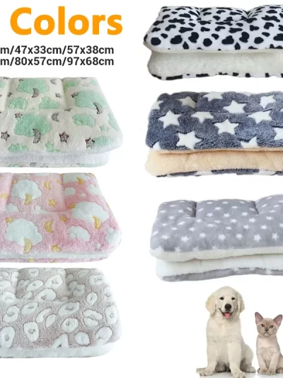 Flannel Pet Mat Dog Bed Cat Bed Thicken Sleeping Mat Dog Blanket Mat For Puppy Kitten Pet Bed for Small Large Dogs Pet Supplies