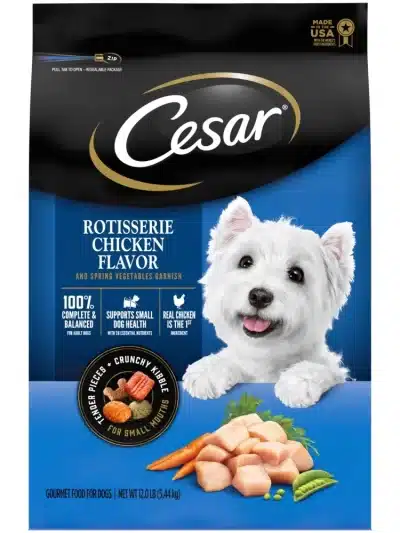 Cesar Small Breed Rotisserie Chicken And Spring Vegetables Dry Dog Food Adult, 12 Lb. Bag
