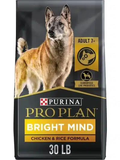 Senior Dog Food With Probiotics for Dogs, Bright Mind 7+ Chicken & Rice Formula - 30 lb. Bag